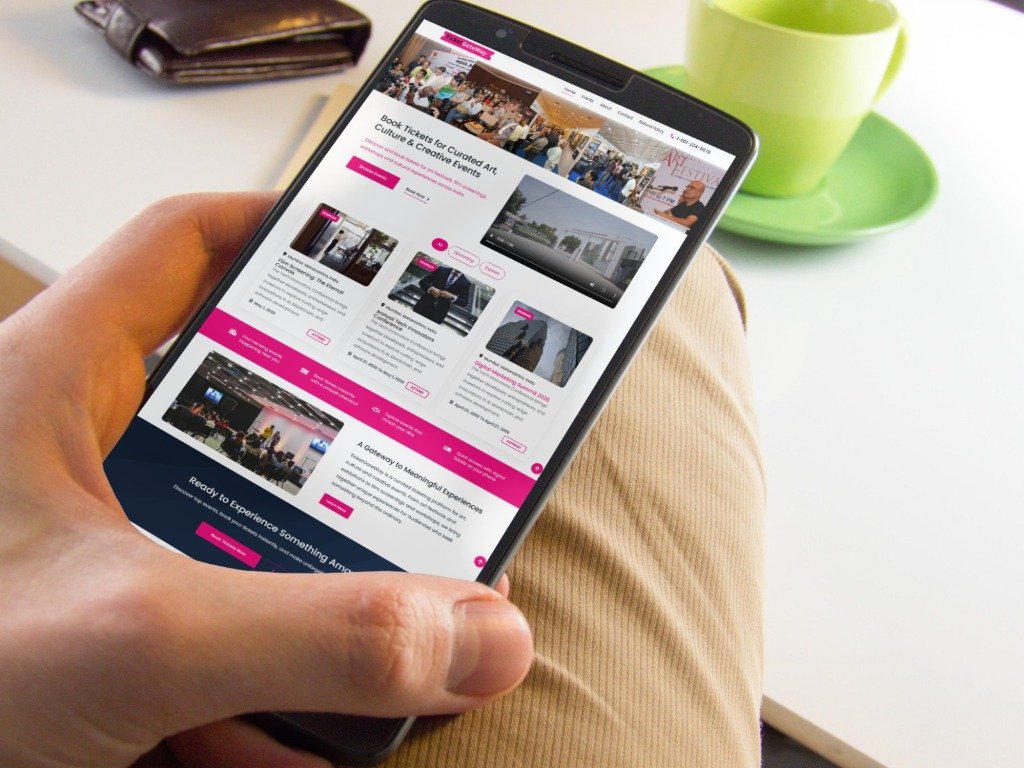 Ticket Gateway Online Ticket Booking Mockup